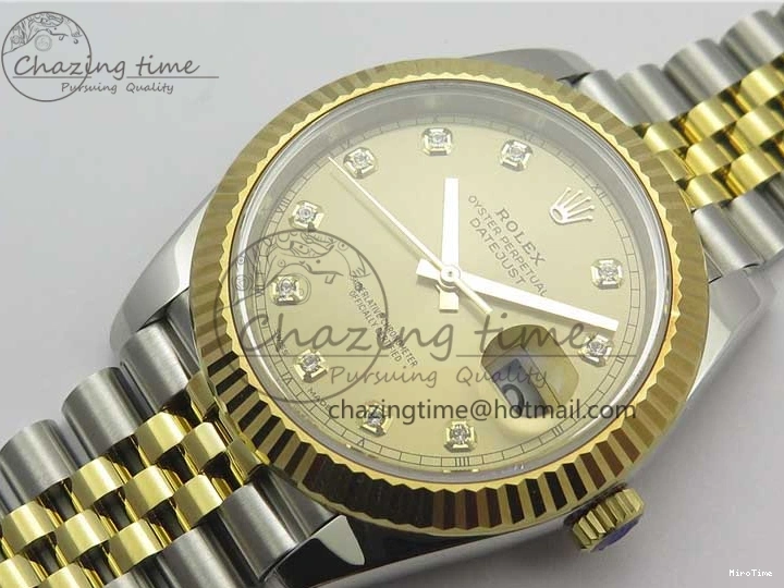 MiroTime 0517 DateJust 41 126333 SS YG ARF 1:1 Best Edition 904L Steel YG Diamonds Dial on Jubilee Bracelet A Packable 3221